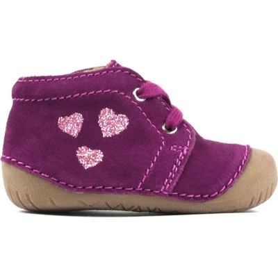 Richter vyteplené capáčky první boty s kožíškem magenta Herz candy