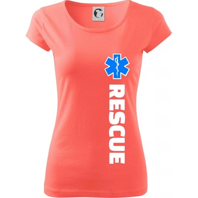 Rescue pre záchranárov Pure dámske tričko Korálová