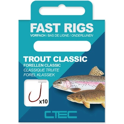 SPRO Návazec na pstruhy C-TEC Fast Rigs Trout Classic 60cm 10ks - velikost 4