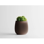 Кашпа Columna Голяма, 142x142xH140мм- Тъмнокафяв Мат