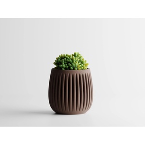  Кашпа Columna Голяма, 142x142xH140мм- Тъмнокафяв Мат