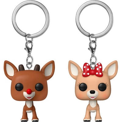 Funko Комплект ключодържатели Funko Pocket POP! Animation: Rudolph The Red-Nosed Reindeer - Rudolph and Clarice (086495)