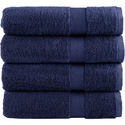 vidaXL Премиум кърпи за баня SOLUND 4 бр нейви сини 70x140 см 600 gsm (137261)