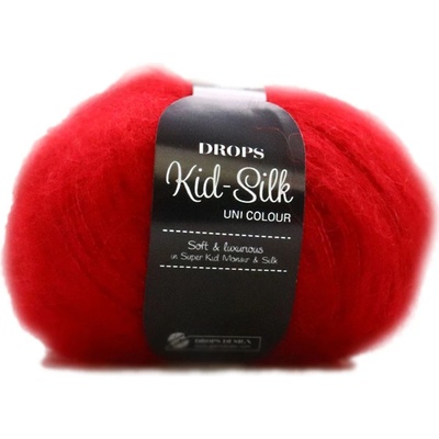 Drops Kid-Silk 14 červená