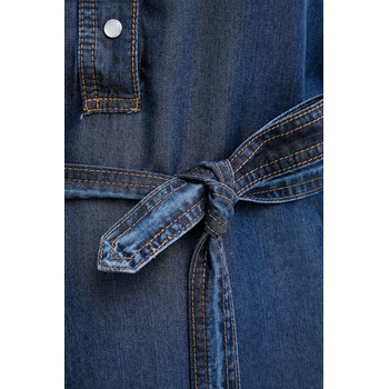 MUNTHE Блуза munthe pikine дамска в тъмносиньо с изчистен дизайн 252101525207 (252101525207)