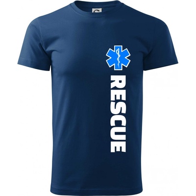 Rescue pre záchranárov tričko polnočné modré