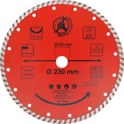 BGS Diy turbo rezný kotúč 230 mm 3944