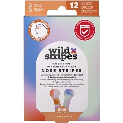 Wild Stripes Náplasti na nos pro lepší kvalitu spánku Sunrise 12 ks