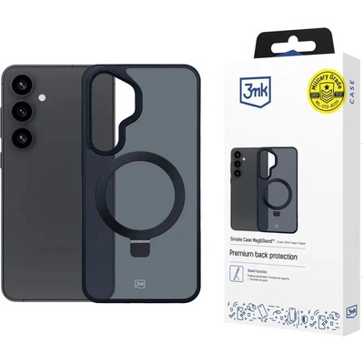 3mk Protection 3mk Smoke Case Mag&Stand за Samsung Galaxy S25 - черен (5903108625371)