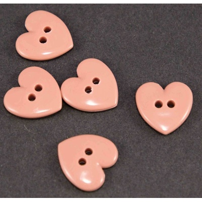 Srdiečko - knoflík - béžová - rozmery 1,4 cm x 1,4 cm