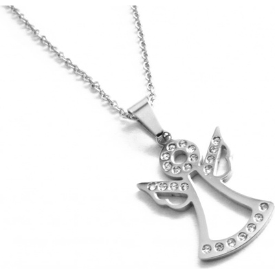 Steel Jewelry Náhrdelník anděl z chirurgické oceli NH151210