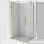 Mexen Velar Duo плъзгаща се душ кабина 90 x 80 см, прозрачна, златна четка - 871-090-080-02-55 (871-090-080-02-55)