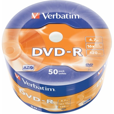 Verbatim DVD-R 4,7GB 16x, spindle, 50ks (43788)