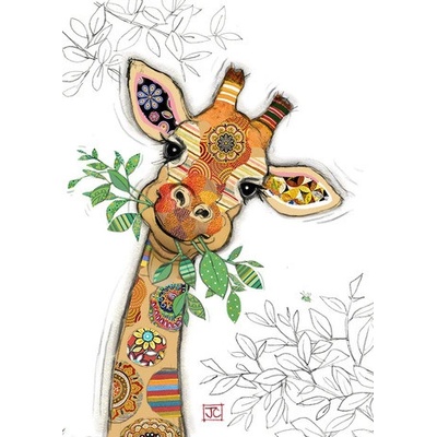 Luxusní přání G345 BUG ART - GINA GIRAFFE