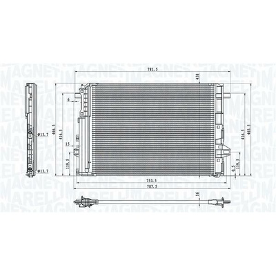 Kondenzátor klimatizace MAGNETI MARELLI 350203758000