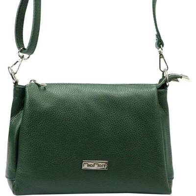 Mia More Malá/střední tříoddílová kožená crossbody kabelka no. 002 zelená