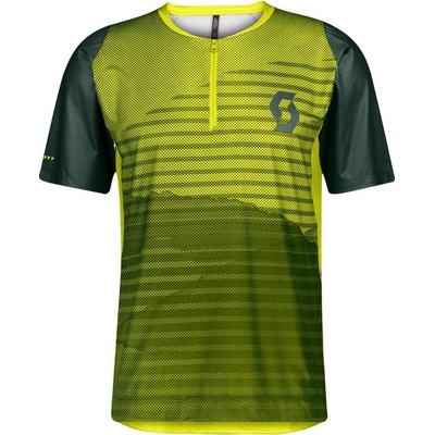Scott Shirt Trail Vertic Zip s/sl žlutá/zelená