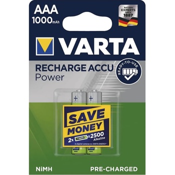 VARTA 5703301402 - 2 бр. Акумулаторни батерии RECHARGE AAA 1.2V (VA0153)