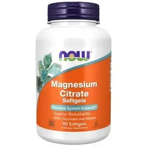 NOW Magnesium Citrate, Магнезий Цитрат, 90 дражета (NF1297)