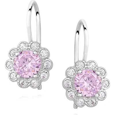 Olivie detské strieborné náušnice PINK 4398