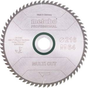 Metabo - Пилен диск 216x30 мм, 64 зъба 628063000 (628063000)