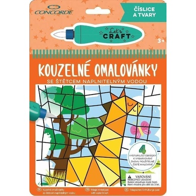 Maľovanky vodné kúzelné číslice a tvary