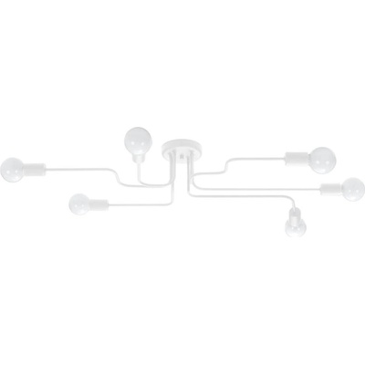 SL. 1443 - Полилей за повърхностен монтаж VECTOR 6xE27/15W/230V бял (SLX1184)