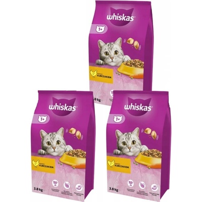 WHISKAS Sterile s lahodným kuracím mäsom 3 x 3,8 kg