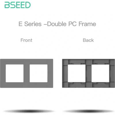 BSEED prepínač/zásuvkový panel - Echo Click Sivá 5 Sklo