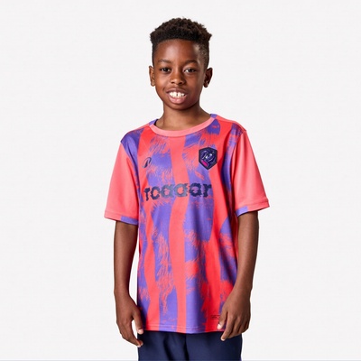 Kipsta detský futbalový dres Viralto Kids MC Roarrr Mandril ružová