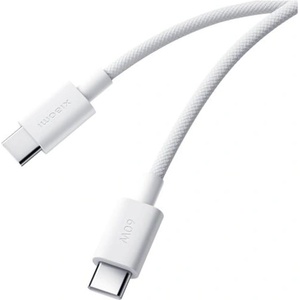 Xiaomi Кабел Xiaomi 3A Braided USB-C към USB-C, 1 m, до 60W, 3A, 480Mbps, бял (BHR0878GL)