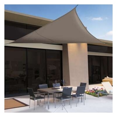 Засенчващ триъгълник Слънчево платно 3, 6 x 3, 6 x 3, 6 м - кафяво (15702)