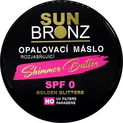 Vivaco SunBRONZ SUN BRONZ Rozjasňujúce telové maslo SPF 0 s glitrami\s100 ml
