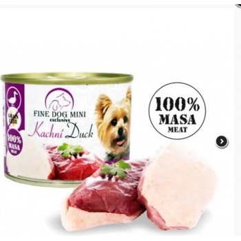 Fine Dog exclusive 100% meat with duck 200gr - Консерва за кучета от всички породи със 100% патешко месо 200гр