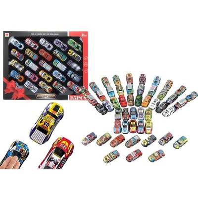 Lean Toys Sada autíček s pohonem barevná 25 ks