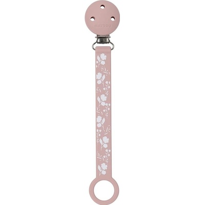 Nattou Klip na dudlík silikon s potiskem pink