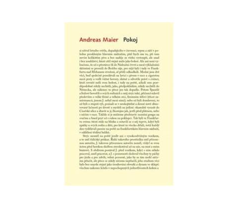 Pokoj - Andreas Maier