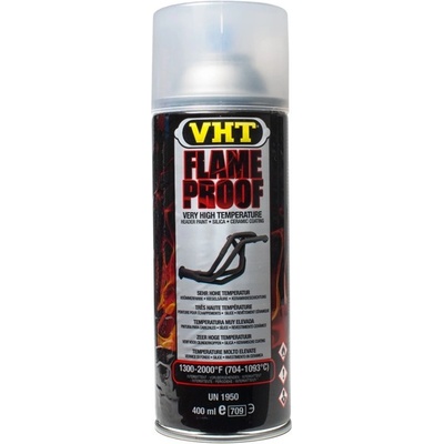 VHT Flameproof žáruvzdorná barva do 1093°C krycí čirý lak 400 ml