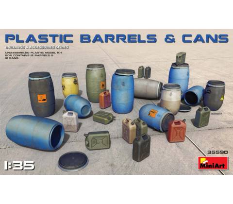 MiniArt Plastic Barrels & Cans 1:35