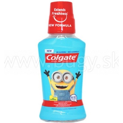 Colgate Minions Anticavity Fluoride Rinse, bez alkoholu pre deti od 6 - 12 rokov 250 ml
