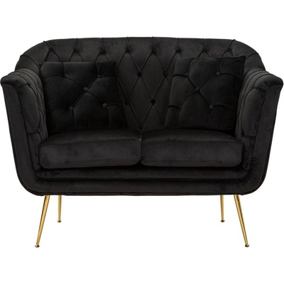 Mauro Ferretti Черен кадифен диван 130 cm Budapest - Mauro Ferretti (14291000ND)