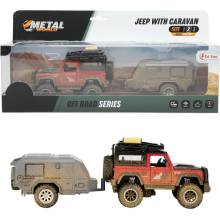 Jeep 4x4 pull back -Blatový karavan-Toi Toys