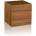 Gingko Design GINGKO Часовник с термометър CUBE - тиково дърво с червени цифри (Gingko-GK08R4)