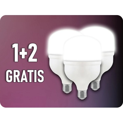 V-TAC LED žiarovka E27 T160, 60W, 6600lm, 160°, IP20, 1+2 Denná biela