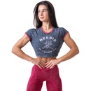 Nebbia Washed crop top tričko GOLDEN AGE 782 černé