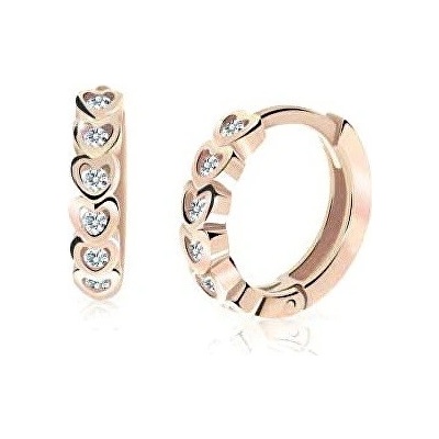 Cutie Jewellery dětské kruhové z růžového zlata C3339-80-X-4 bílá