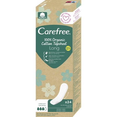 Carefree Organic Cotton Long slipové vložky 24 ks