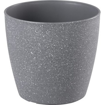 Strend Pro Stone Kvetináč 23x20,5 cm, sivý, efekt kameňa