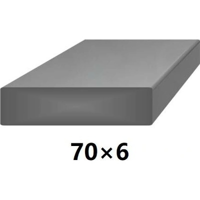 Plochá plná ocelová tyč 70x6 mm (pásovina), bez povrchové úpravy 6 m (J-P70x6-6)