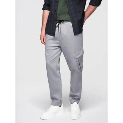 Ombre Men's knitted joggers light grey
